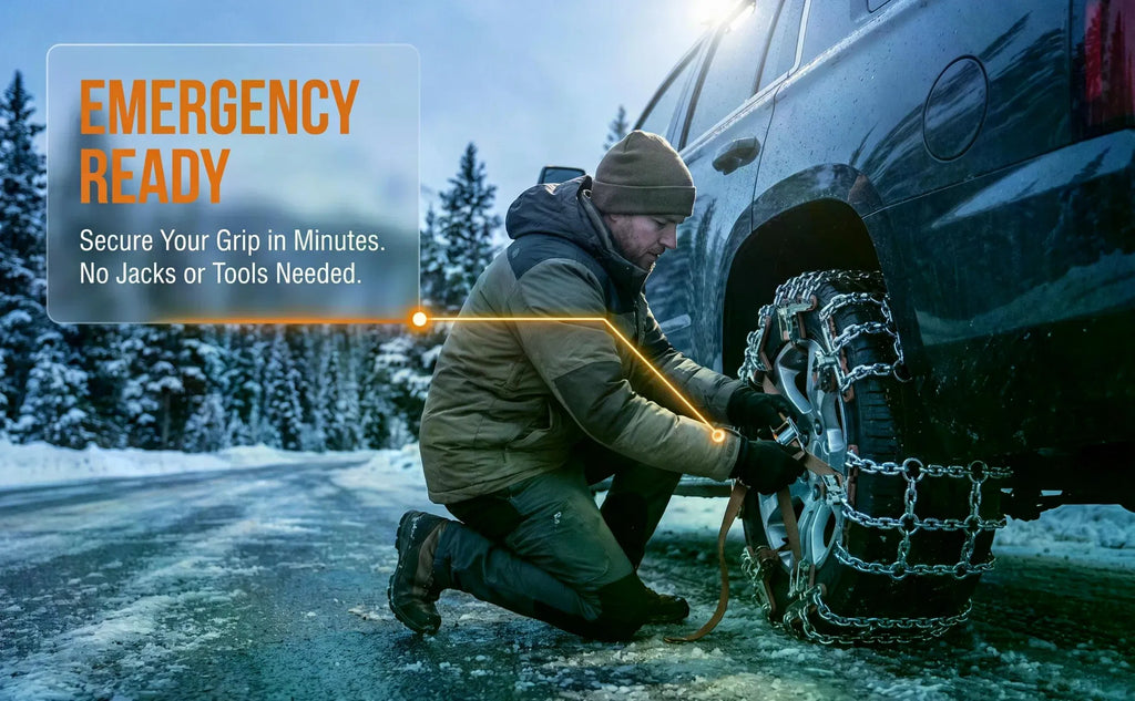Car Snow Traction Chains, 4 Pack, Tire Width 165-265 mm - image 8