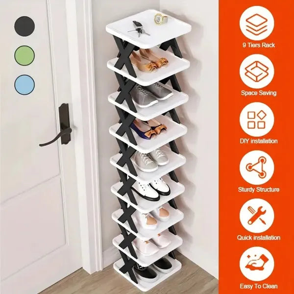 9-Tier Tall Narrow Shoe Rack - image 2