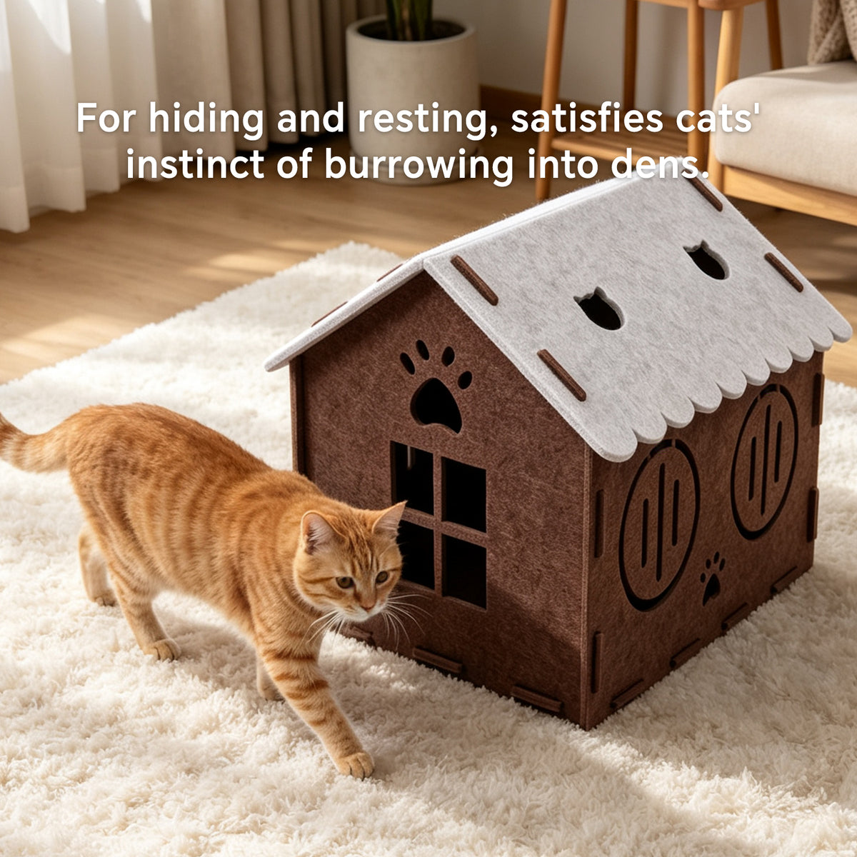 Felt Cat House, Foldable - image 8