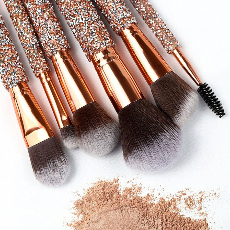 Crystal Handle Makeup Brush Set, 10 Piece - image 4