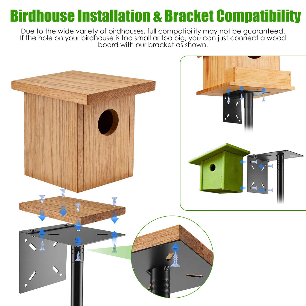 Bird Feeder Pole with Squirrel Baffle, 91 in - image 9