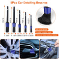 Car Detailing Brush Kit, 26 Piece, Blue
