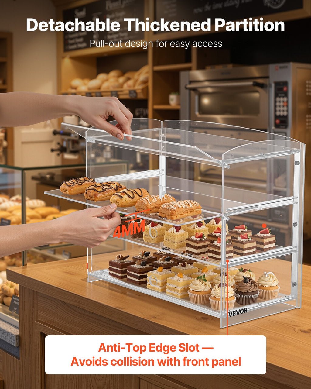 Countertop Bakery Display Case, 3 Tier, Acrylic - image 3