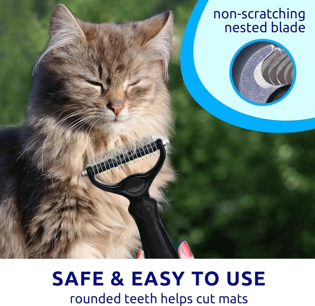 Pet Deshedding and Dematting Brush, 2-Sided - image 2