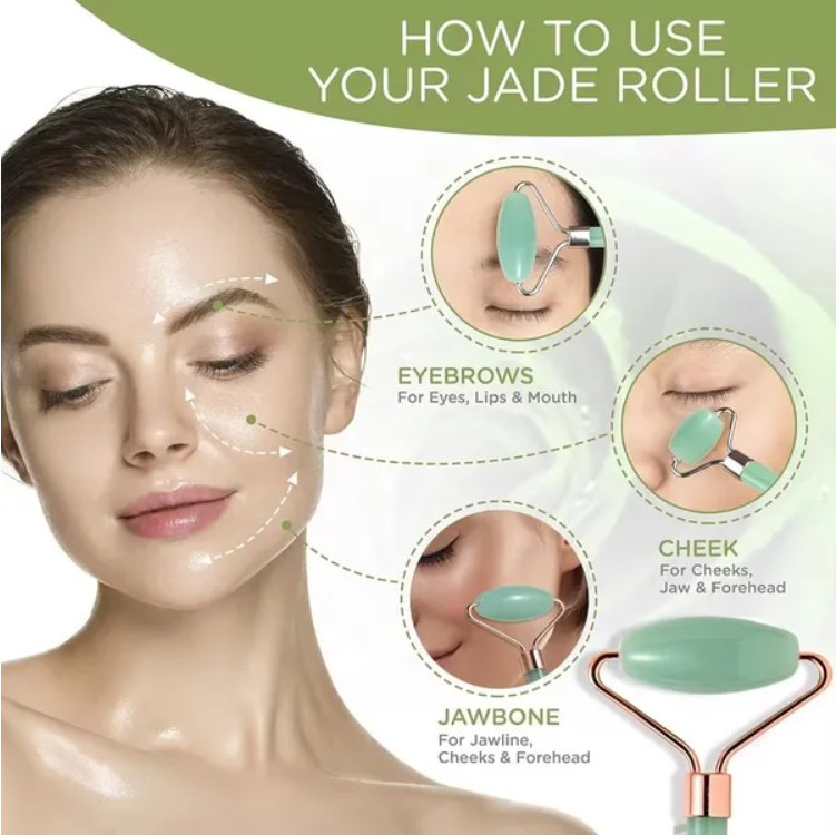 Jade Roller and Gua Sha Set, Green - image 6