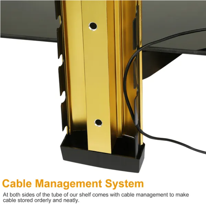 Tempered Glass Wall Shelf for Media Devices - image 2