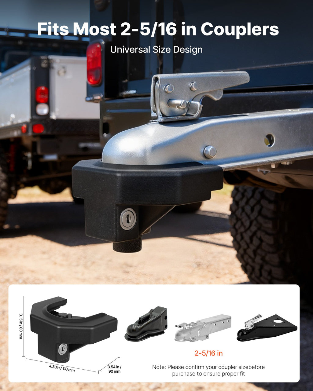 Trailer Coupler Lock Kit for 2-5/16 in Couplers - image 5