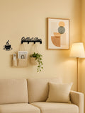 Coffee Bar Wall Mug Rack with Hooks