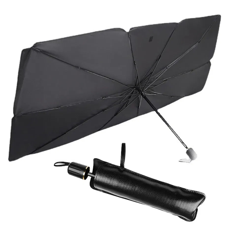 Foldable Car Windshield Sun Shade Umbrella, 57 in - image 7
