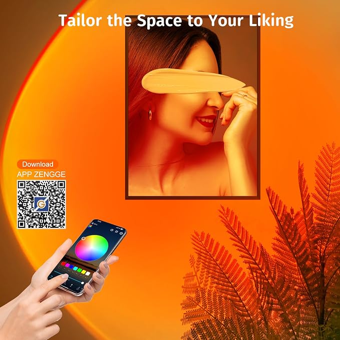 LED Sunset Lamp Projector with App Control - image 5