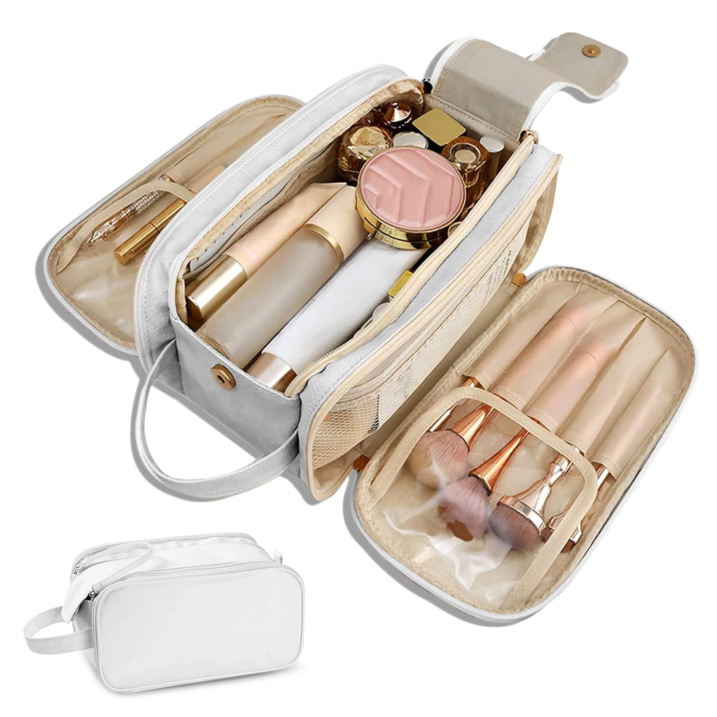 Large Hanging Toiletry Bag, White - image 3