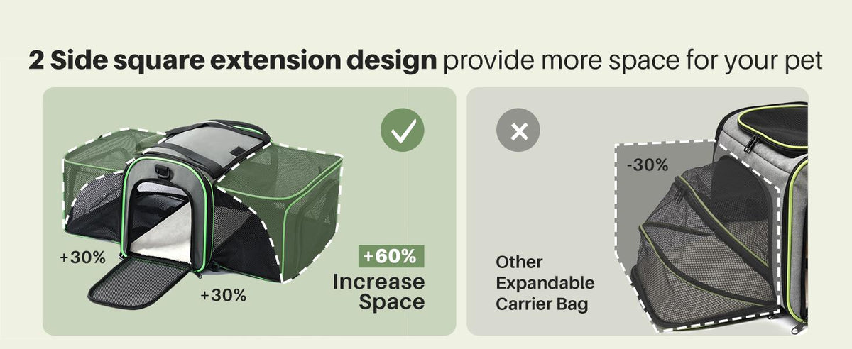 Expandable Pet Carrier Backpack, Black - image 3
