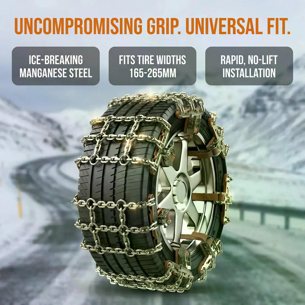 Car Snow Traction Chains, 4 Pack, Tire Width 165-265 mm - image 3