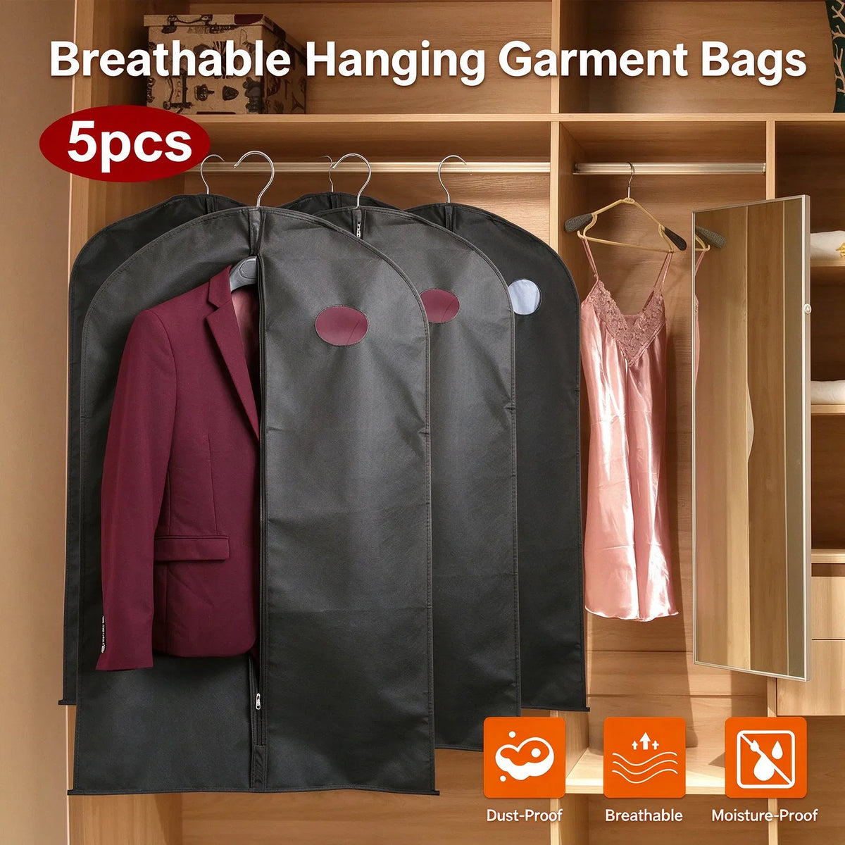 Hanging Garment Bags, 39 x 24 Inch, 5 Pack - image 5