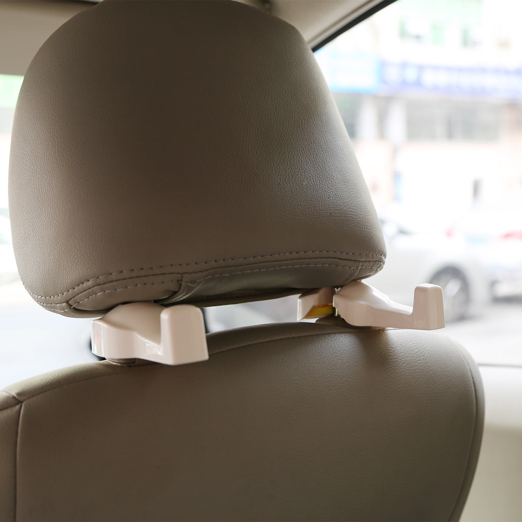 Car Headrest Hooks, 2 Pack, White - image 5