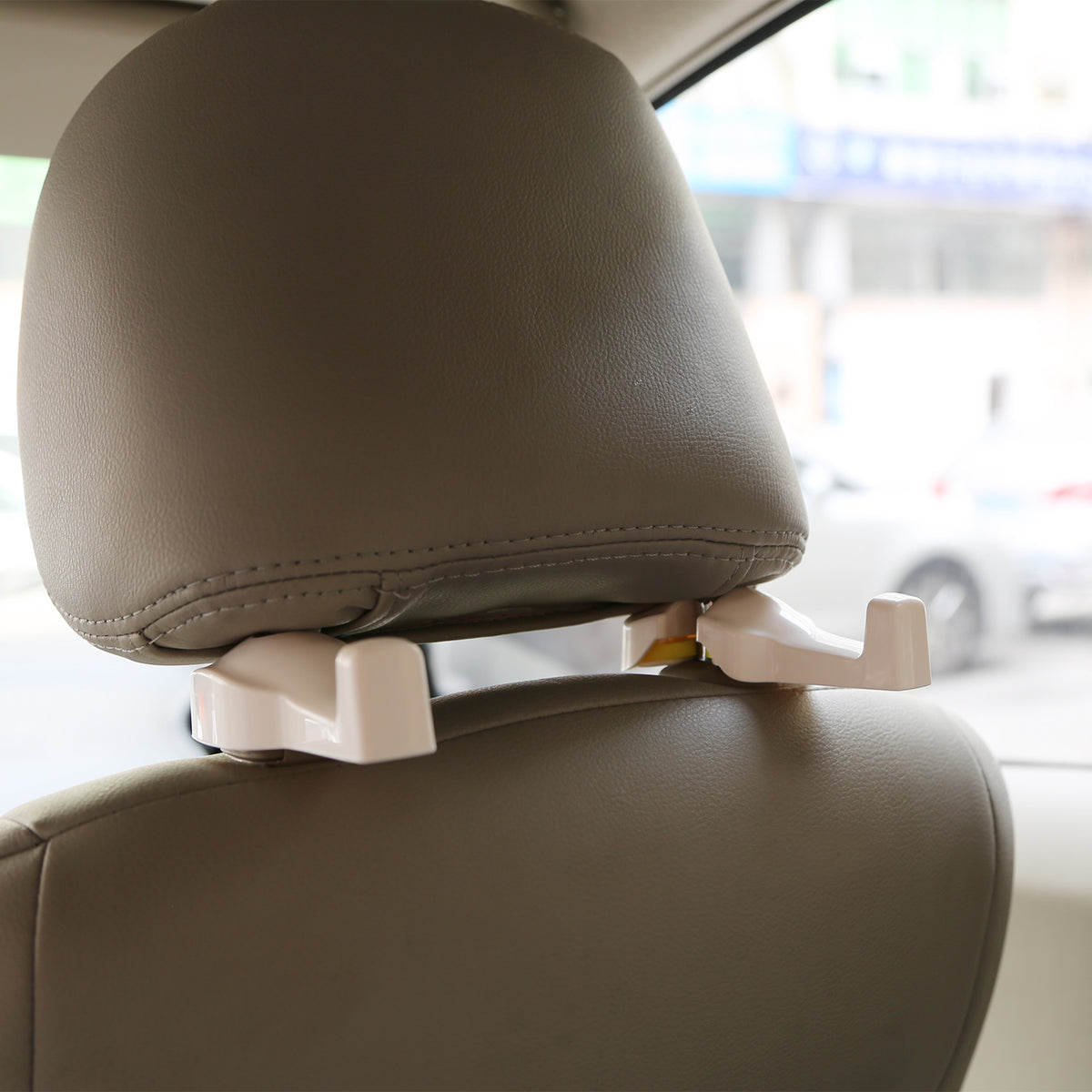 Car Headrest Hooks, 2 Pack, White - image 5