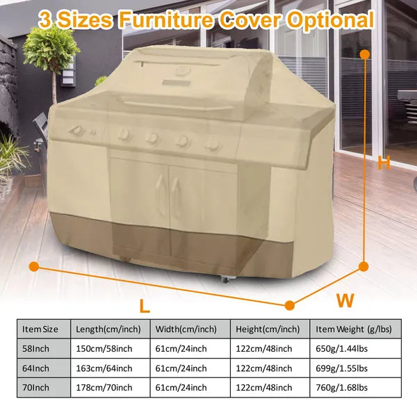 BBQ Grill Cover, 70 in, 210D Oxford - image 4