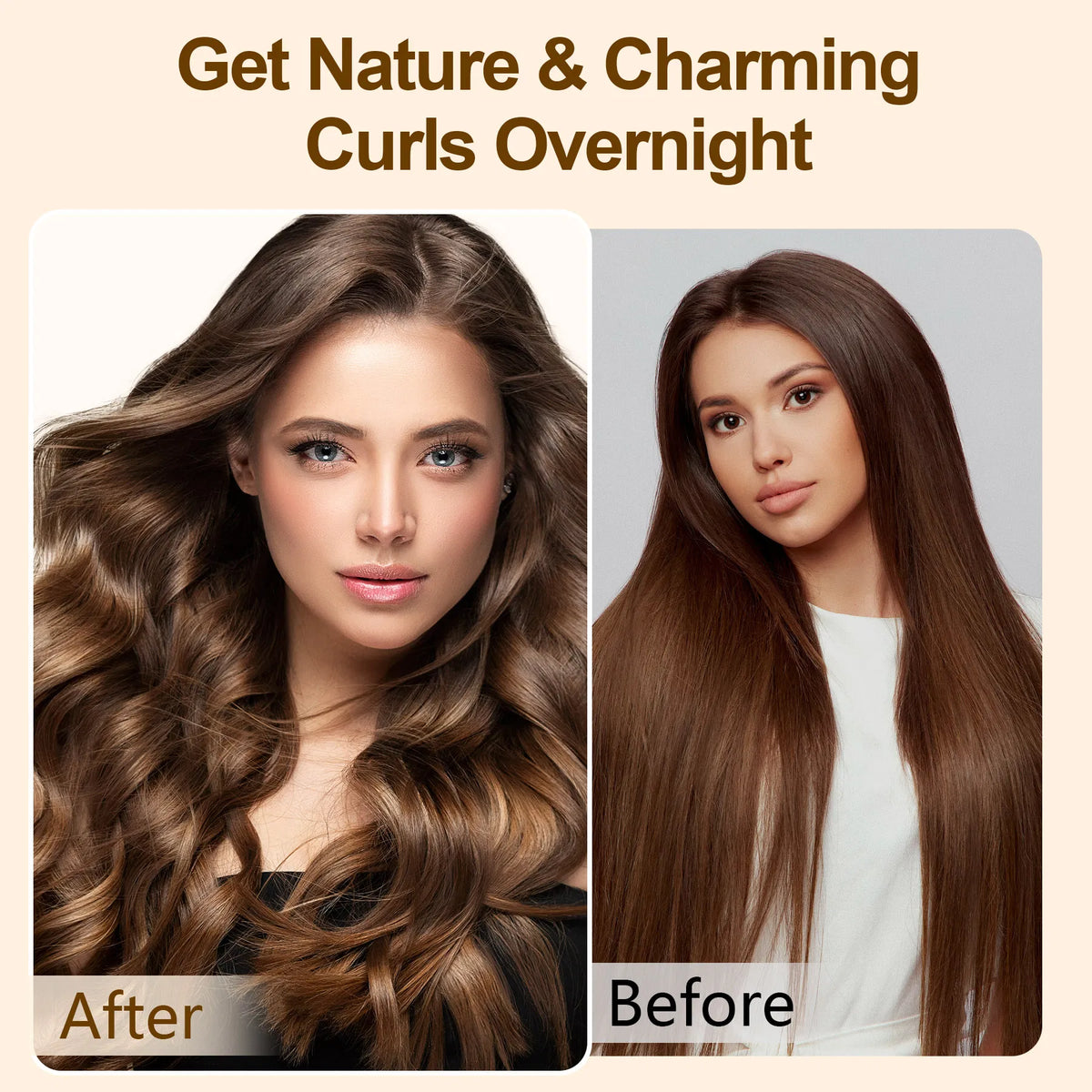 Satin Heatless Hair Curler, White