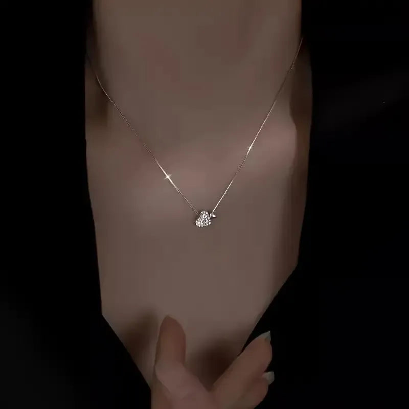 Double Heart Pendant Necklace - image 4