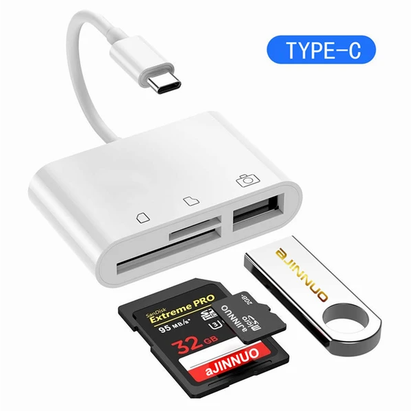 USB-C SD Card Reader, 3-in-1 - image 2