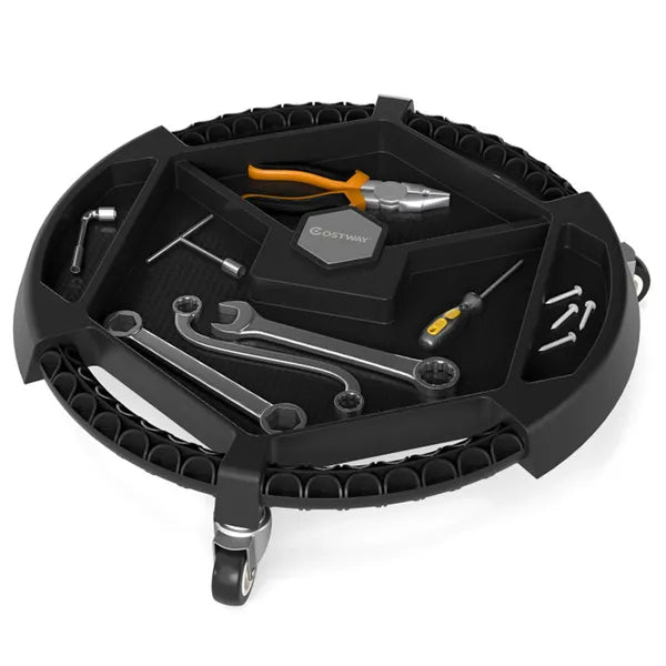 Rolling Tool Caddy with 4 Compartments and Magnetic Trays - image 5