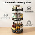 3-Tier Rotating Spice Rack, Black