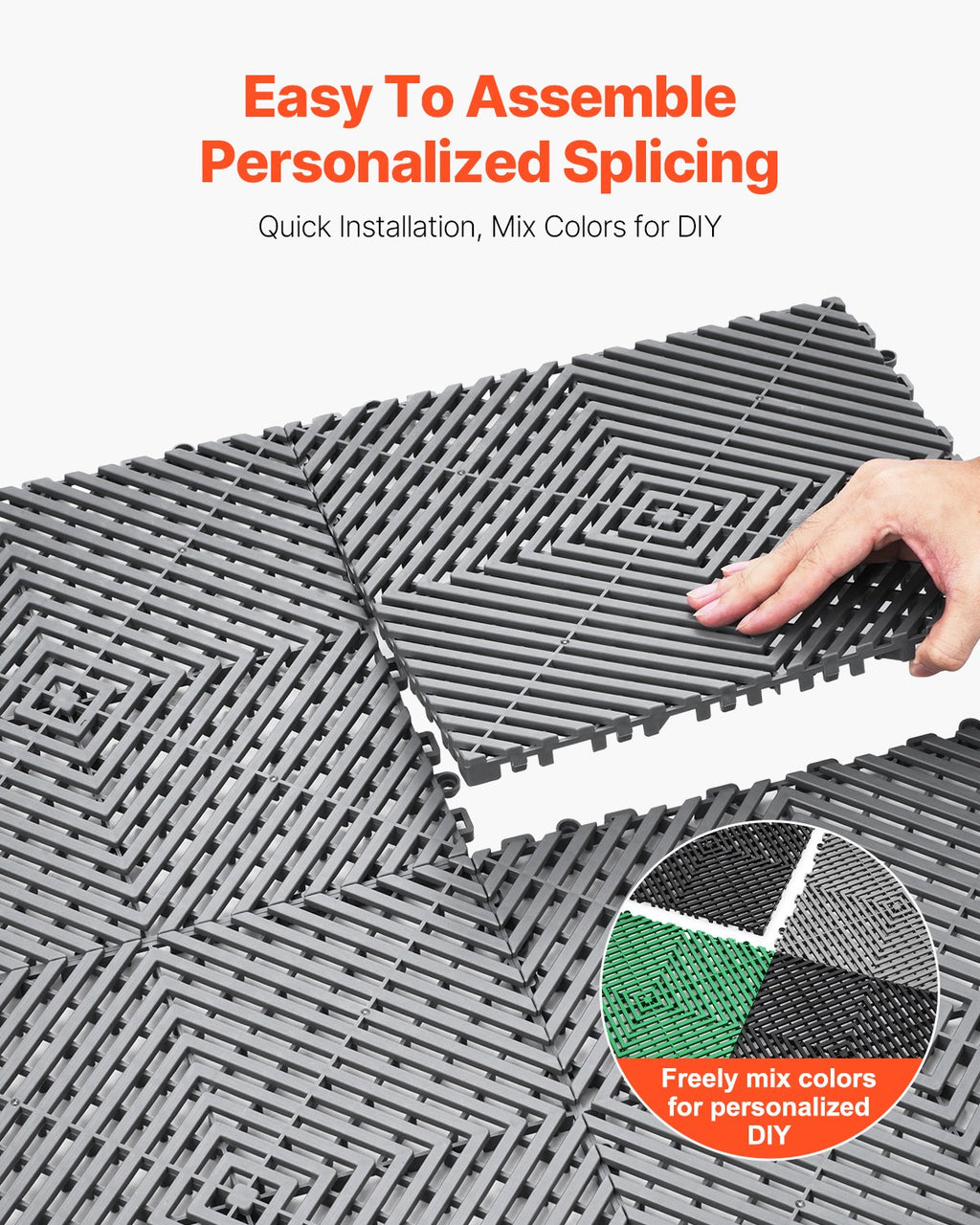 Interlocking Drainage Floor Tiles, 12 x 12 in, 12 Pack - image 5