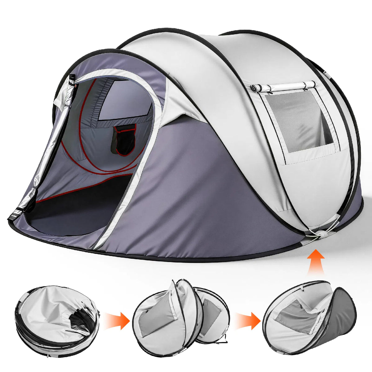 4-Person Pop-Up Tent with Awning - image 7