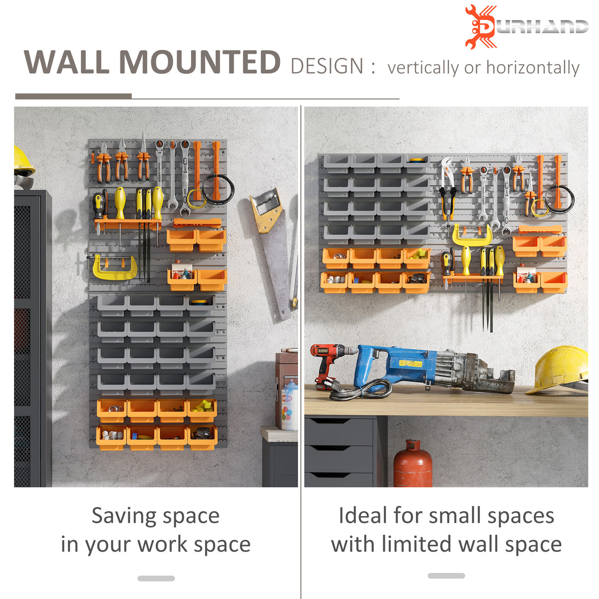 44-Piece Wall Pegboard Organizer Kit with Bins - image 3