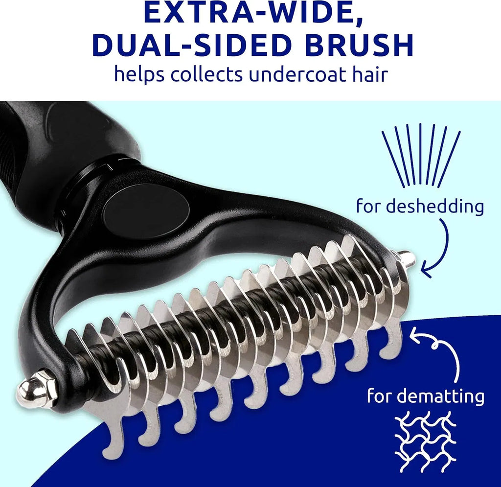 Pet Deshedding and Dematting Brush, 2-Sided - image 3