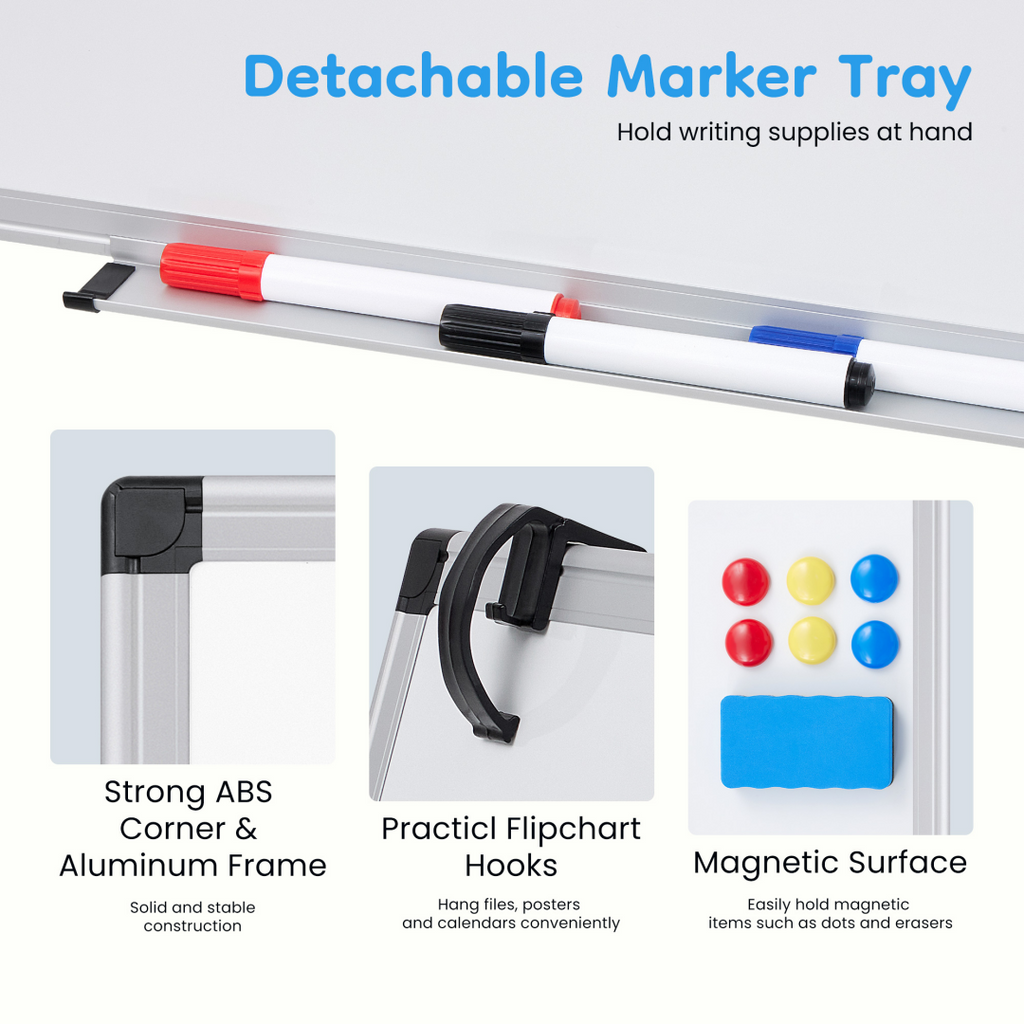Magnetic Whiteboard with Tripod Easel, 36 x 24 in - image 10