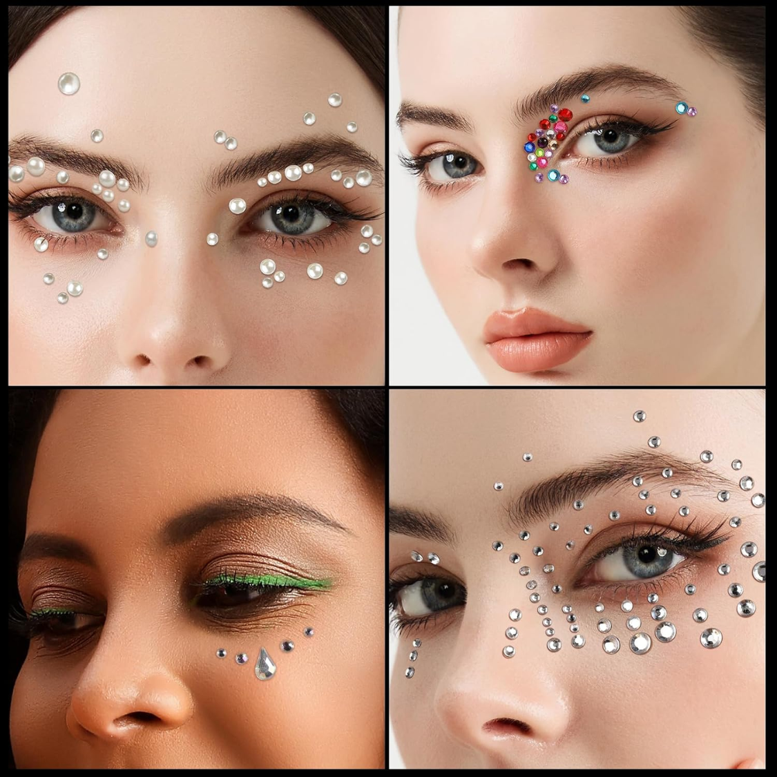 Face Gem Stickers, 4 Sheets - image 2