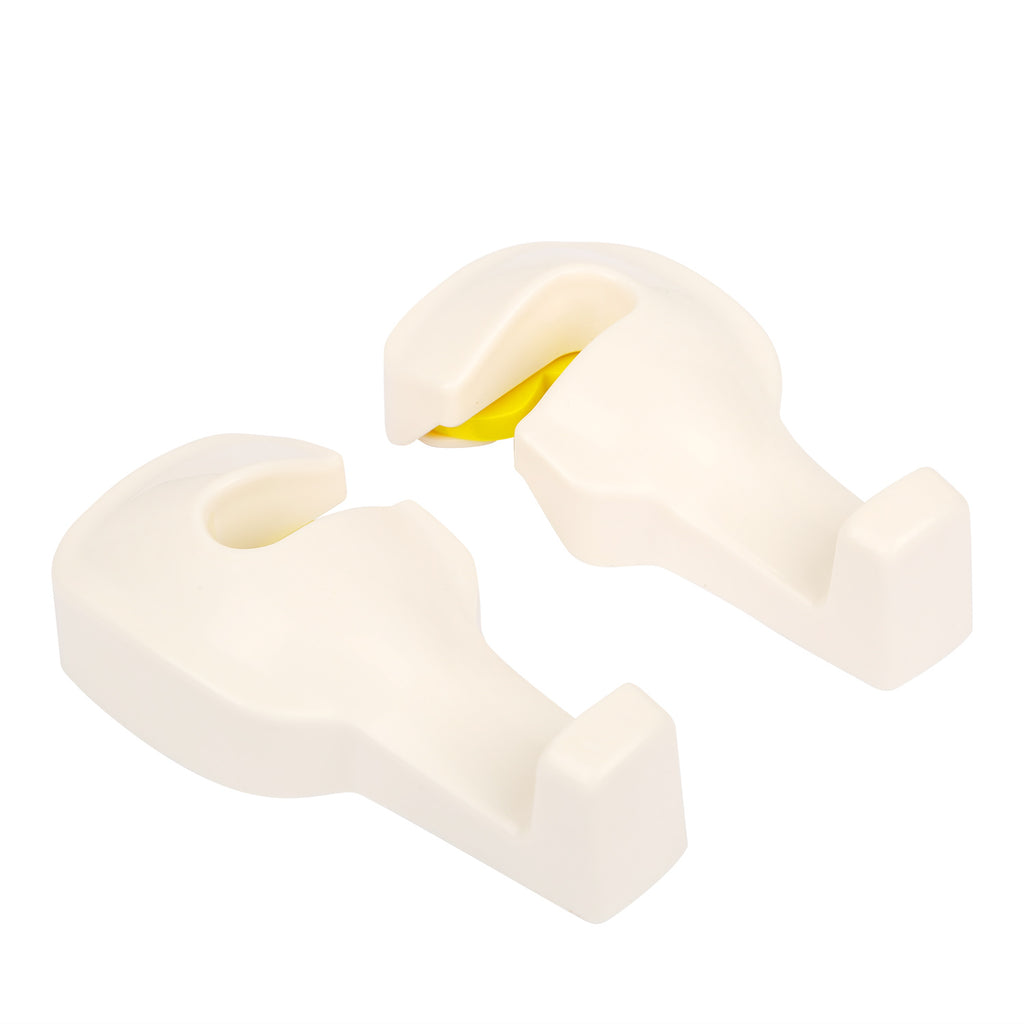 Car Headrest Hooks, 2 Pack, White - image 2