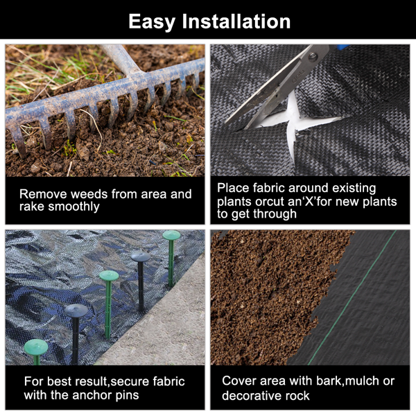 Weed Barrier Landscape Fabric, 100 ft Roll - image 4