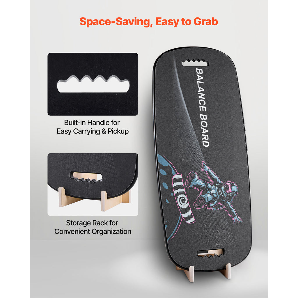 Wooden Balance Board with Roller, 2 in 1 - image 2