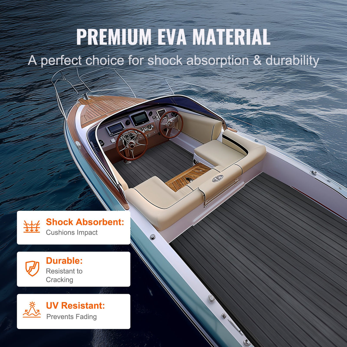 EVA Foam Boat Decking Sheet 94.5 x 23.6 in - image 2