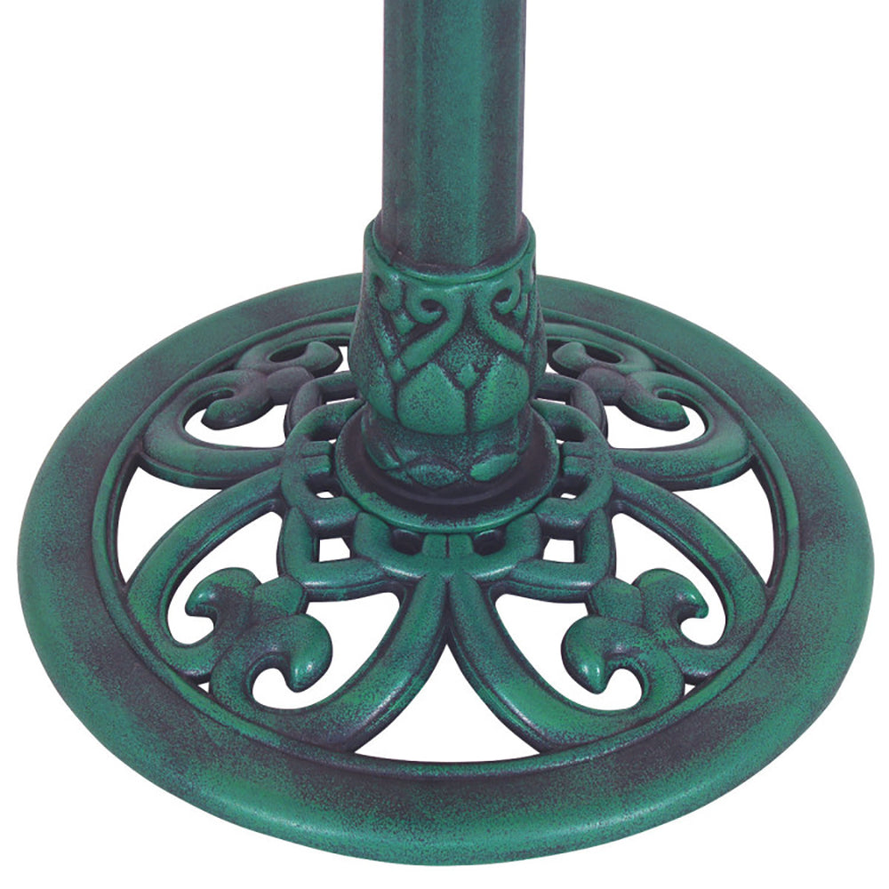 Pedestal Bird Bath, Green - image 3