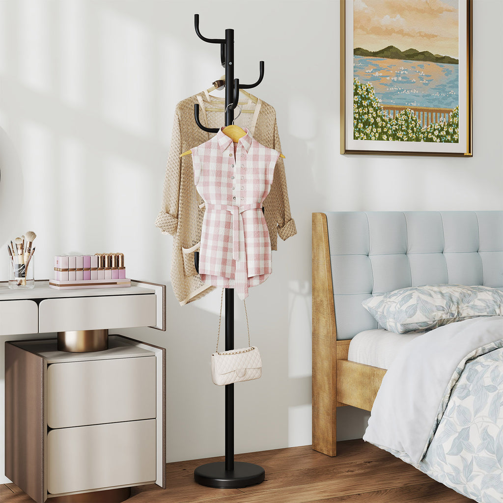 Metal Coat Rack Stand, 8 Hooks - image 5