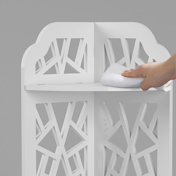 3-Tier Corner Bathroom Shelf, White - image 2