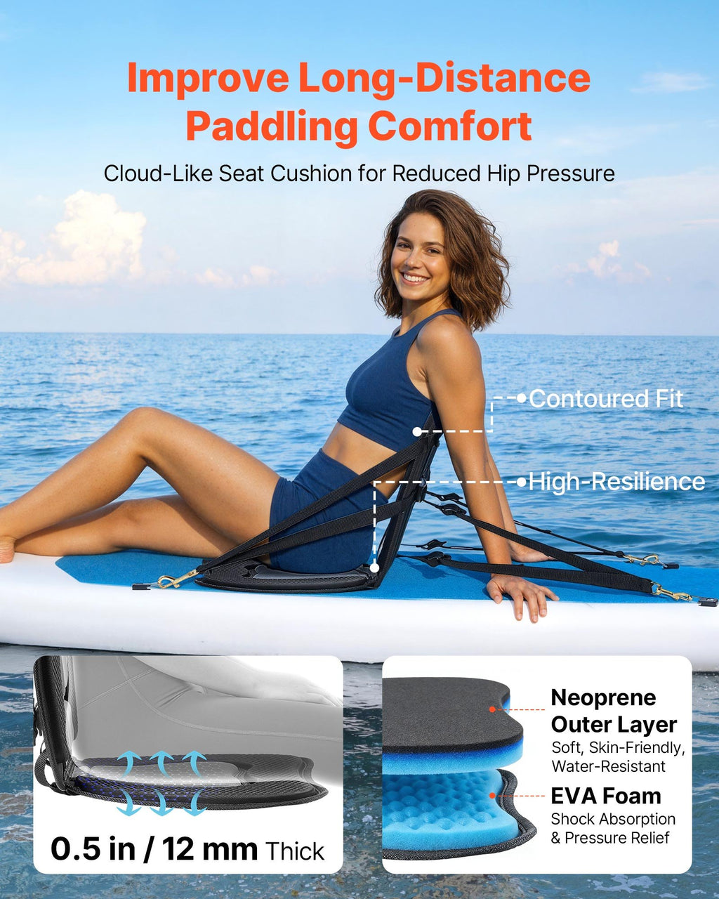 Padded Kayak Seat with Back Support - image 5