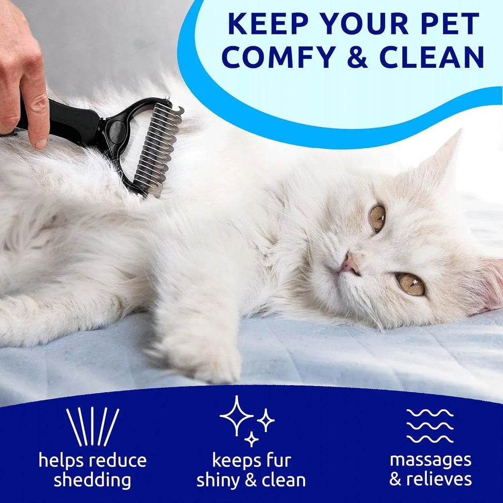 Pet Deshedding and Dematting Brush, 2-Sided