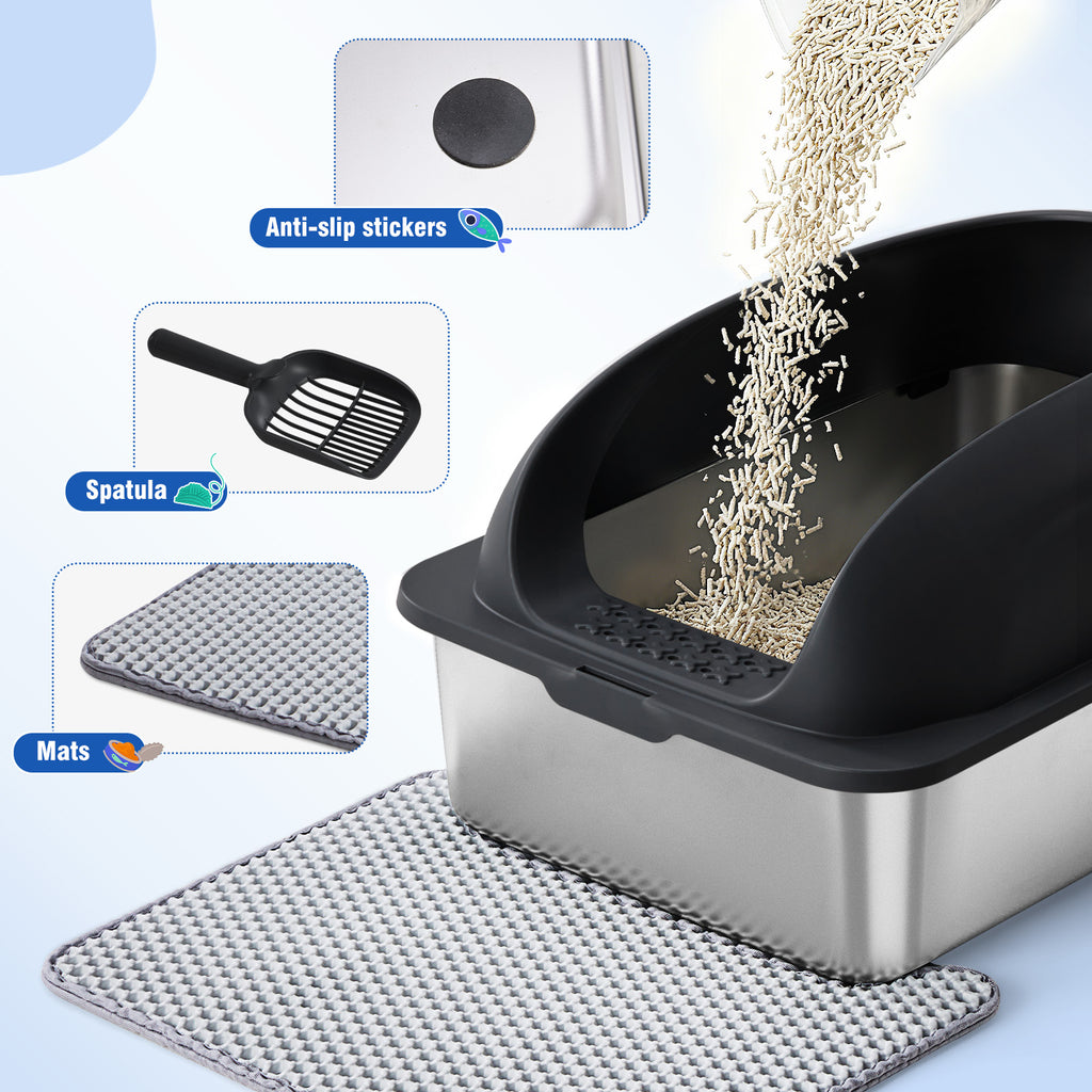 Stainless Steel Cat Litter Box with Lid - image 2