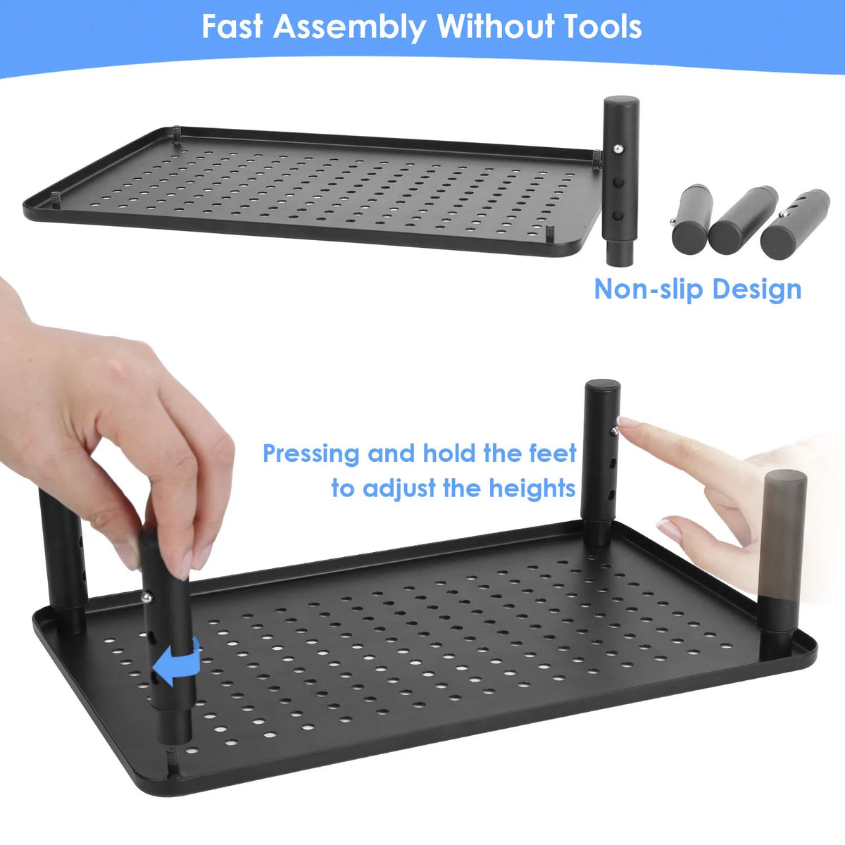 Adjustable Metal Monitor Riser, 3 Heights - image 5