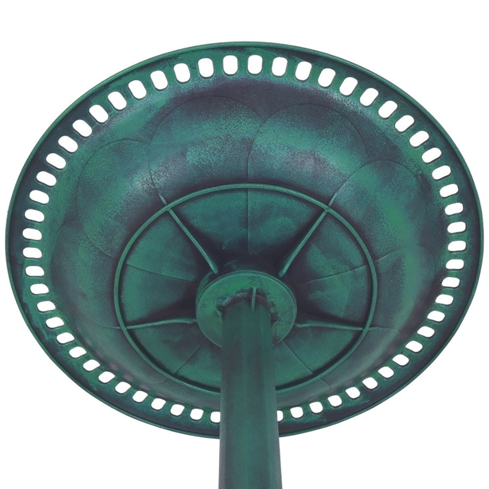 Pedestal Bird Bath, Green