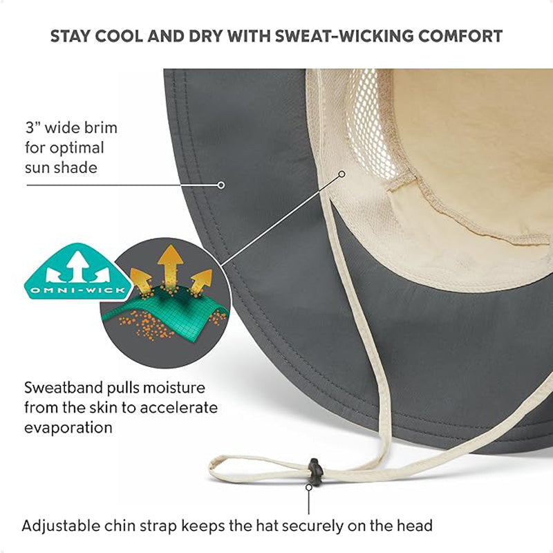 Breathable Wide Brim Sun Hat, Khaki - image 4