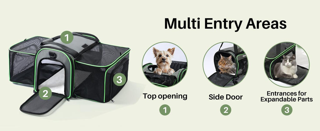 Expandable Pet Carrier Backpack, Black - image 8