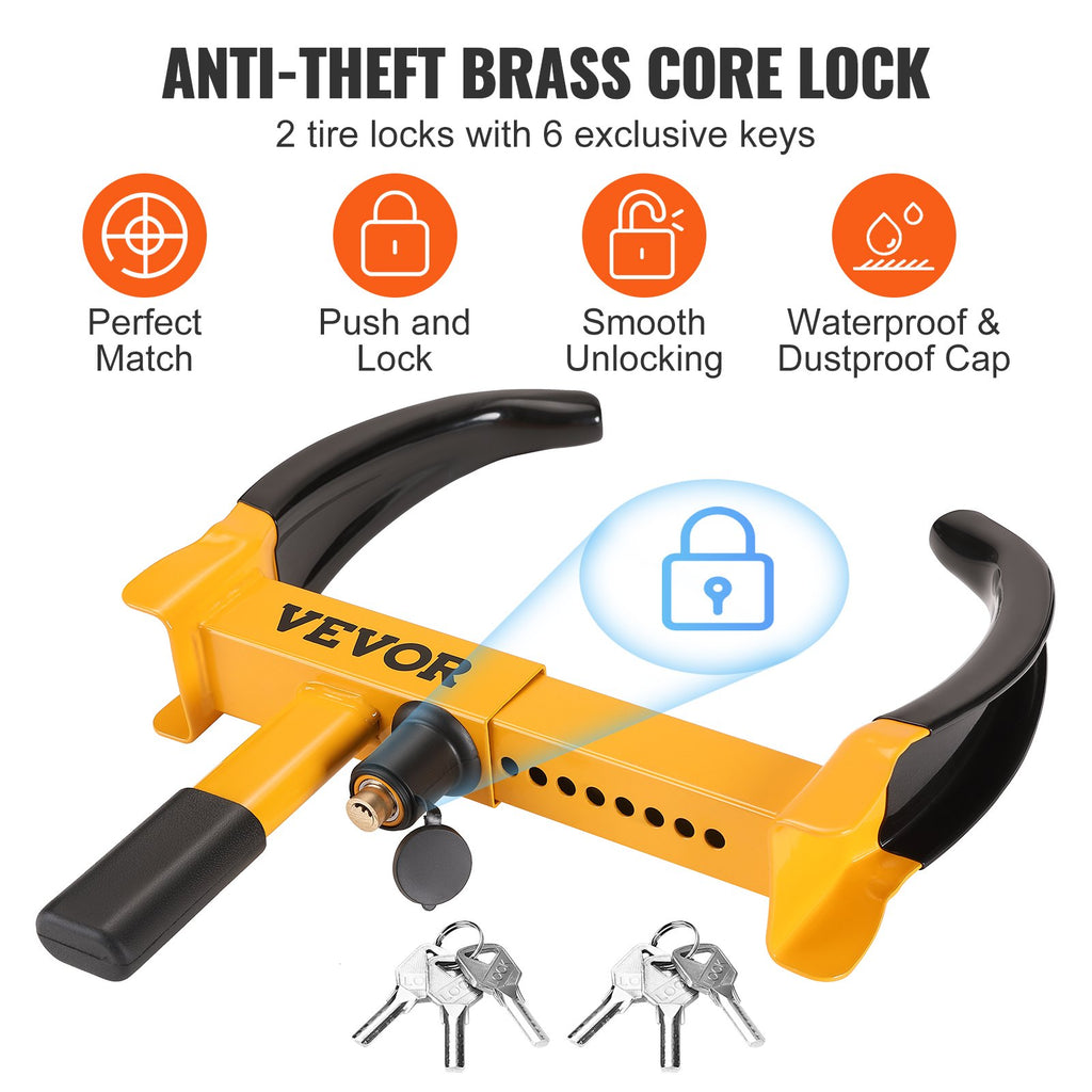 Trailer Wheel Clamp Lock, 2 Pack - image 4