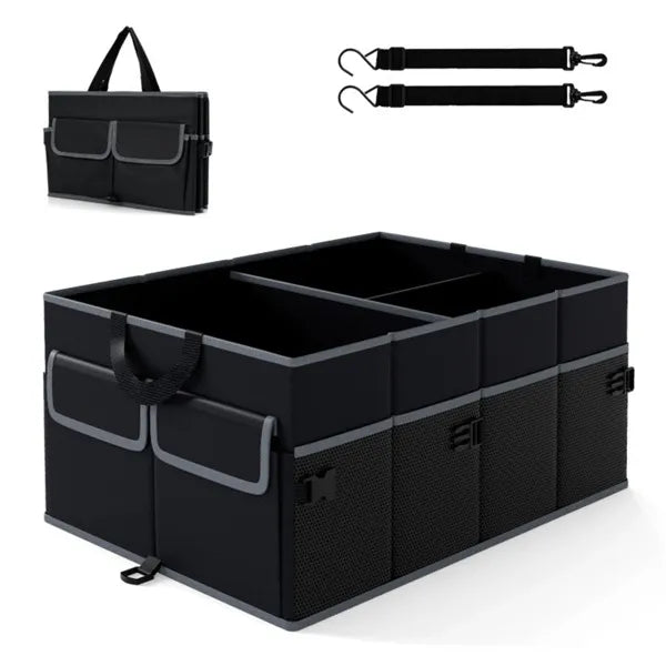 Trunk Organizer with Dividers, 13 Gallon, 3 Compartments + 6 Pockets - image 3