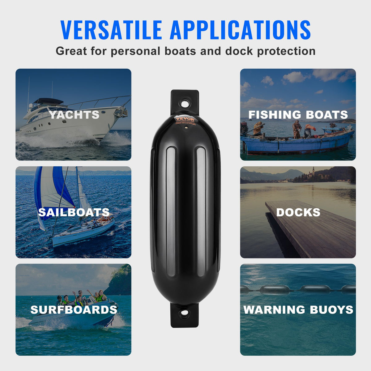 Inflatable Ribbed Boat Fenders 5.5 x 20 in - image 4