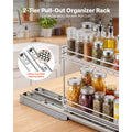 Pull-Out Spice Rack Organizer, 2 Tier, Metal